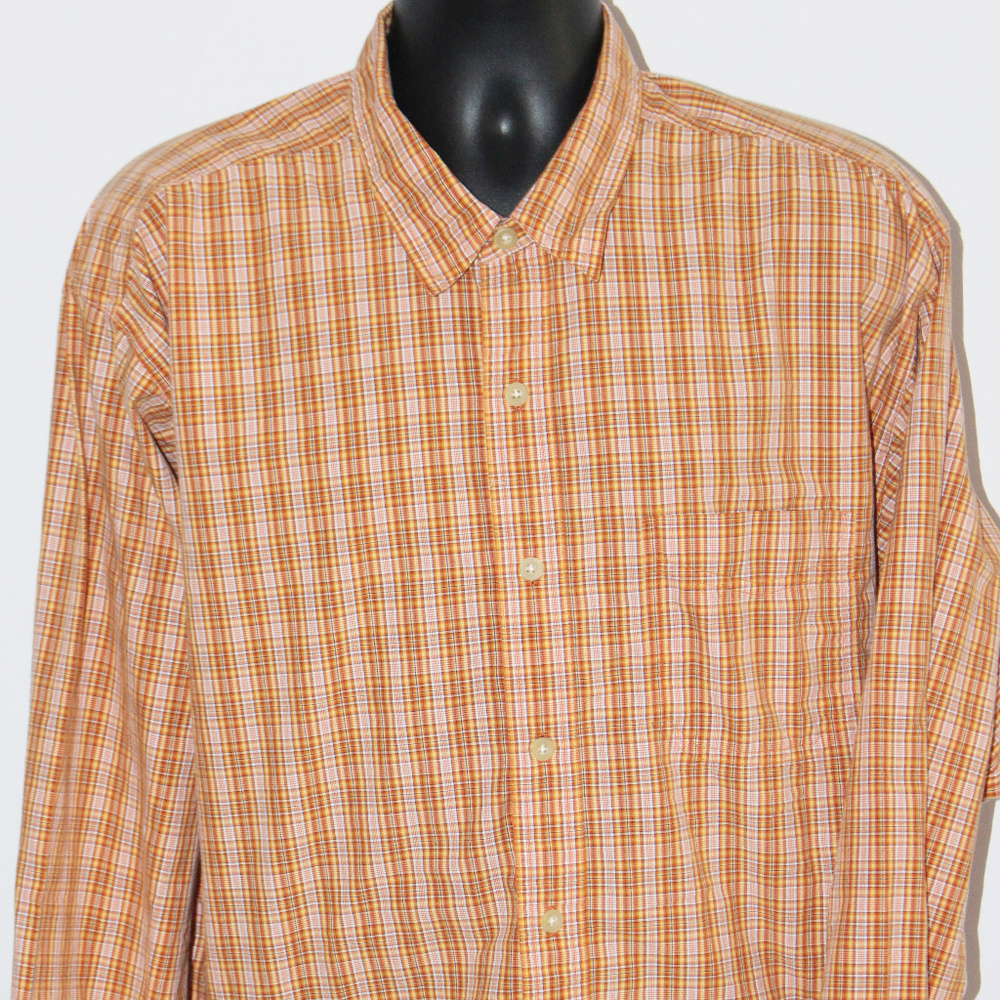 BKE Button Front Shirt Men's XXL Orange